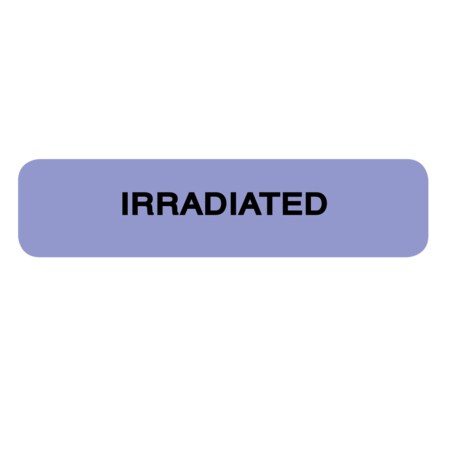 Nevs Label, Irradiated 5/16" x 1-1/4" Lavender w/Black LBW-0012